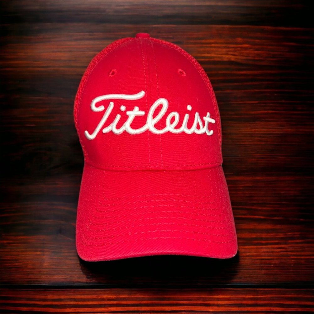 Titleist by New Era Pro V1 Hat - Red Sized Medium/Large Stretch Fit